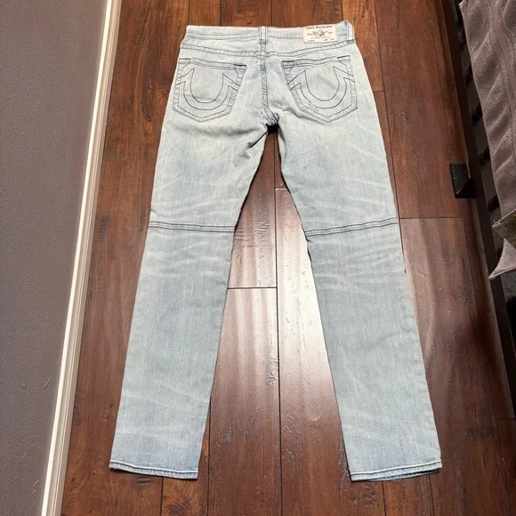 True Religion Blue Straight Jeans Classic Style - Picture 4 of 12